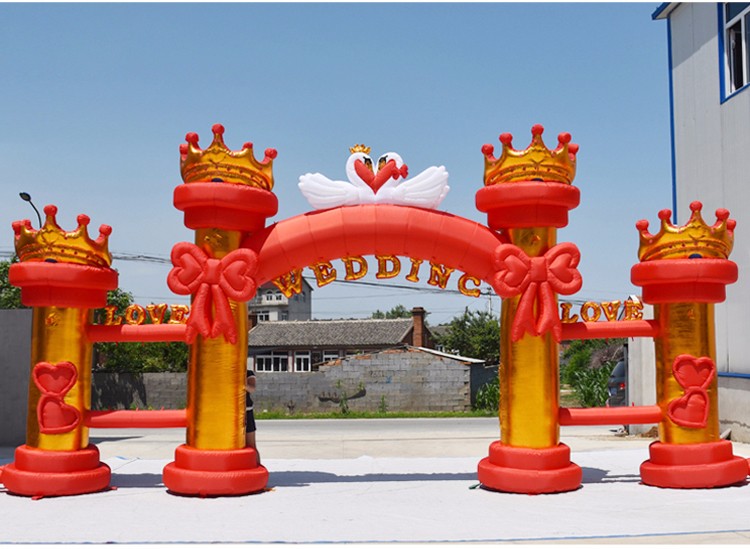 新州镇红色婚庆气模拱门